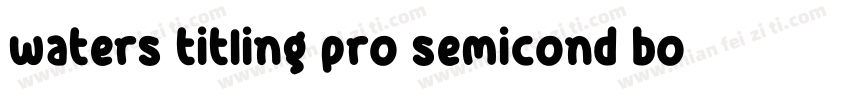 waters titling pro semicond bold字体转换